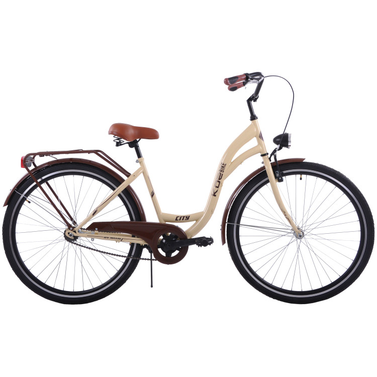 Mestský bicykel 28" Kozbike K03 1 prevodový Krémovo-hnedý